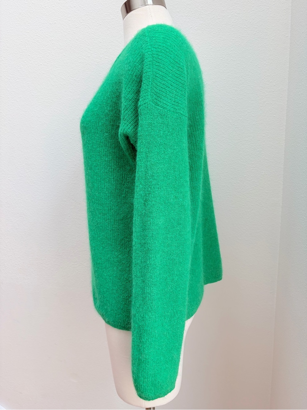 Sezane Gaspard Knit Cardigan Sweater Mohair Alpaca Sea Bright Green Size Small - Picture 5 of 11